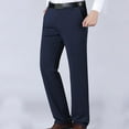 thumbnail image 6 of Men's Flat Front Dress Pants Winter Fleece Lined Business Suit Pants Non-iron,Wrinkle,Expandable Waist Work Trousers, 6 of 7