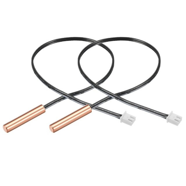 Unique Bargains 2 Pcs 50K NTC Thermistor Probe 15.7 Inch Copper Temp Sensor for Air Conditioner