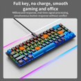 K68 Wired Mechanical Keyboard 10Kinds of Colorful Lighting Gaming and