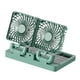 thumbnail image 4 of Ventilador de refrigeración para vehículos Ventiladores para vehículos Ventilador de escritorio Potente circulador de aire eléctrico y solar para cabezas dobles verdes, 4 of 7