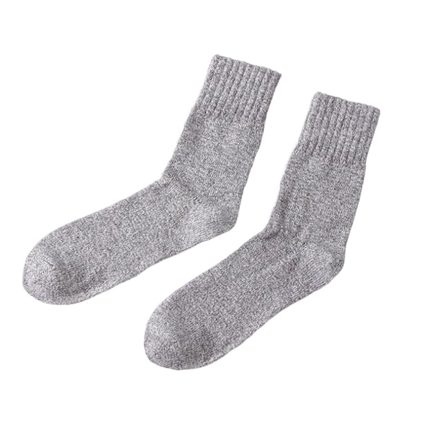 Guardurnaity 1 par de calcetines para hombre, medias elásticas para clima frío, Color sólido, cómodo calentador de pies, ropa de vestir de tubo medio, Accesorios de calzado Gris Guardurnaity AP013277-02