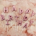 thumbnail image 4 of GUOOL 13 Pack Happy Birthday Candles Glitter Letters Cake Topper Decor Party Favor Rose Gold, 4 of 8