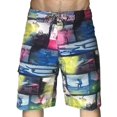 thumbnail image 1 of Pantalones de playa de secado rápido para hombre, ropa deportiva informal de cinco puntos, a cuadros, color negro, verano, 2023 Fivean unisex, 1 of 2