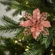 thumbnail image 5 of 5Pcs Christmas Glitter Poinsettia Flowers Glitter Christmas Tree Ornaments Artificial Poinsettia Flowers for Wedding Christmas Wreath Tree Decoration, 5 of 5