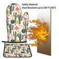 thumbnail image 5 of Gaeub Summer Cactus With Blooming Print Oven Mitts and Pot Holders Sets of 2,Heat Resistant Pad,Cooking Gloves, for Baking BBQ Home Decor, 5 of 7