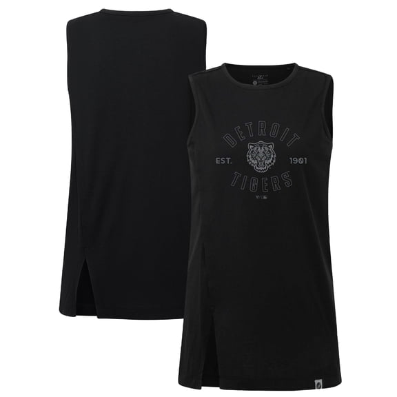 Women's Levelwear Black Detroit Tigers Influx Abyssal Tank Top