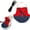 Red, variant on Escape-Proof Denim Rabbit Harness and Leash Set, Adjustable Suspender Vest Clothes for Guinea Pig Bunny Ferret Small Pets