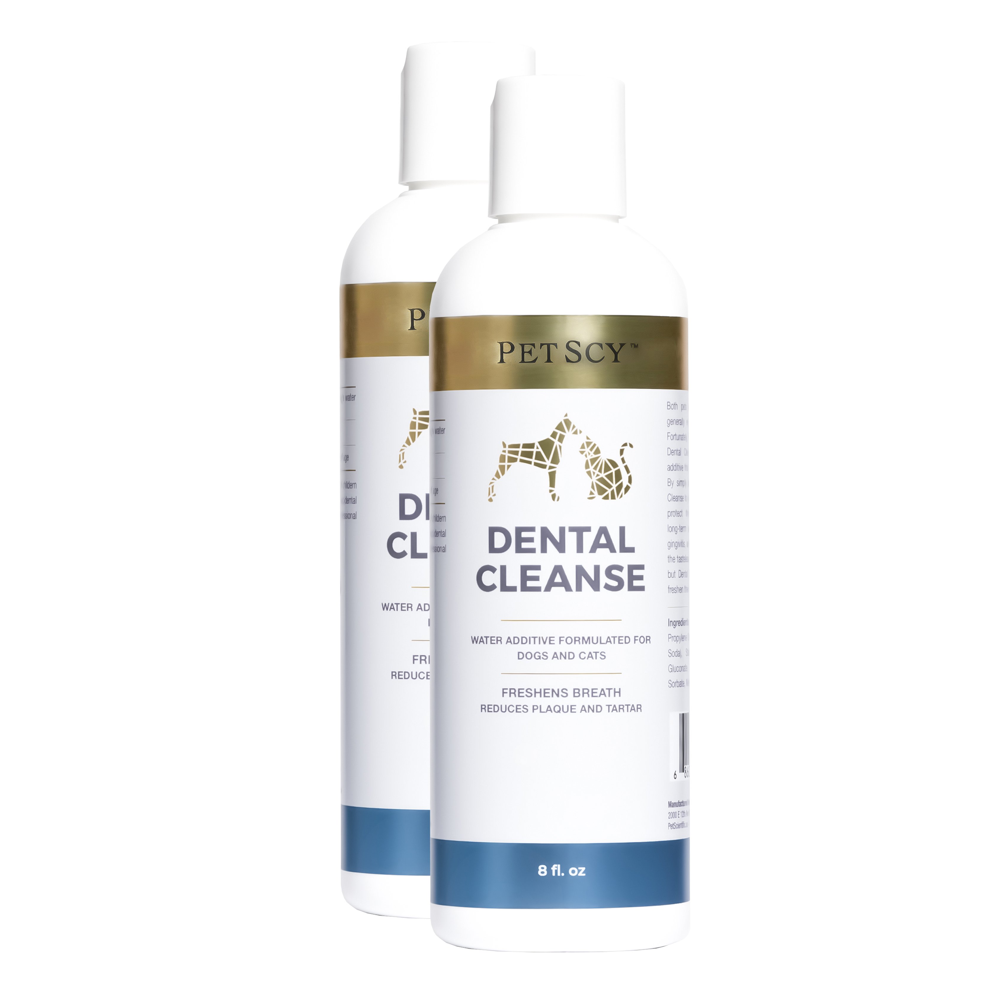 PET SCY Dental Cleanse Water Additive Formulated for Dogs and Cats