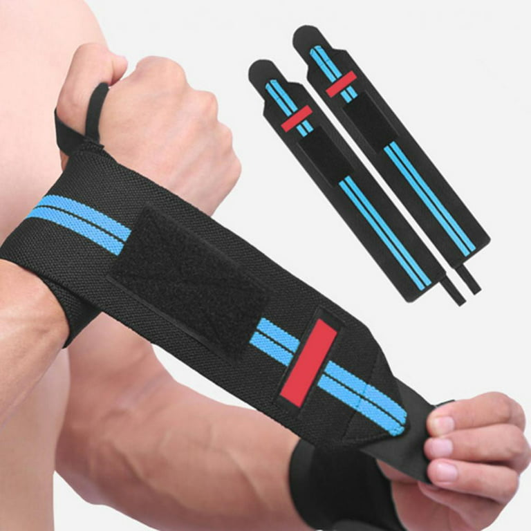 1pack Fitness Padded Wrist Thumb Brace Strap Power Weight Lifting Hand Wrap  Support Gym Training Bar Wristband