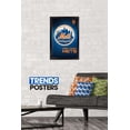 thumbnail image 2 of MLB New York Mets - Logo 16 Wall Poster, 14.725" x 22.375", Framed, 2 of 5