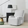 thumbnail image 2 of Velvet Piece Recliner Slipcover Soft Stretch Cover for Recliner Washable and Removable Furniture Protector for Home Decor Light, 2 of 7
