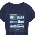 thumbnail image 3 of Star Wars - Luke Saber Schematic - Women's Short Sleeve Classic Fit Tee, 3 of 5