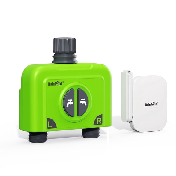RainPoint 2-Zone WiFi Sprinkler Timer, Smart Water Hose Timer with Gateway, APP Remote Watering Control for Outdoor Yard Garden Lawn, HTV245