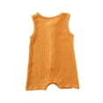 thumbnail image 5 of Gureui Newborn Infant Unisex Baby Boy Girl Summer Clothes Sleeveless Solid Romper Bodysuit One Piece Jumpsuit Outfits, 5 of 5