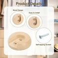 thumbnail image 3 of 6Pack Wooden Closet Rod Holders, Rod Brackets Support with Screws for 25mm Rods, 3 of 6
