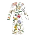 thumbnail image 4 of Babysbule Liquidation Robes d'Automne pour Femmes Mode Femmes Décontracté Élégant Col Rond Imprimé Été Manches Longues Poches Robe, 4 of 5