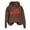 Brown, variant on PRfgtbd Women's Hoodies Sweatshirts for Daily Wear Casual Graphic Print Pullover Long Sleeve Hooded Sweatshirt Top for Fall Winter