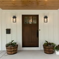 thumbnail image 3 of C Cattleya 2-Pack Powder-Coated Black Outdoor Wall Sconces with Clear Glass Panes for Patio,Porch  and Garage(E26), 3 of 8