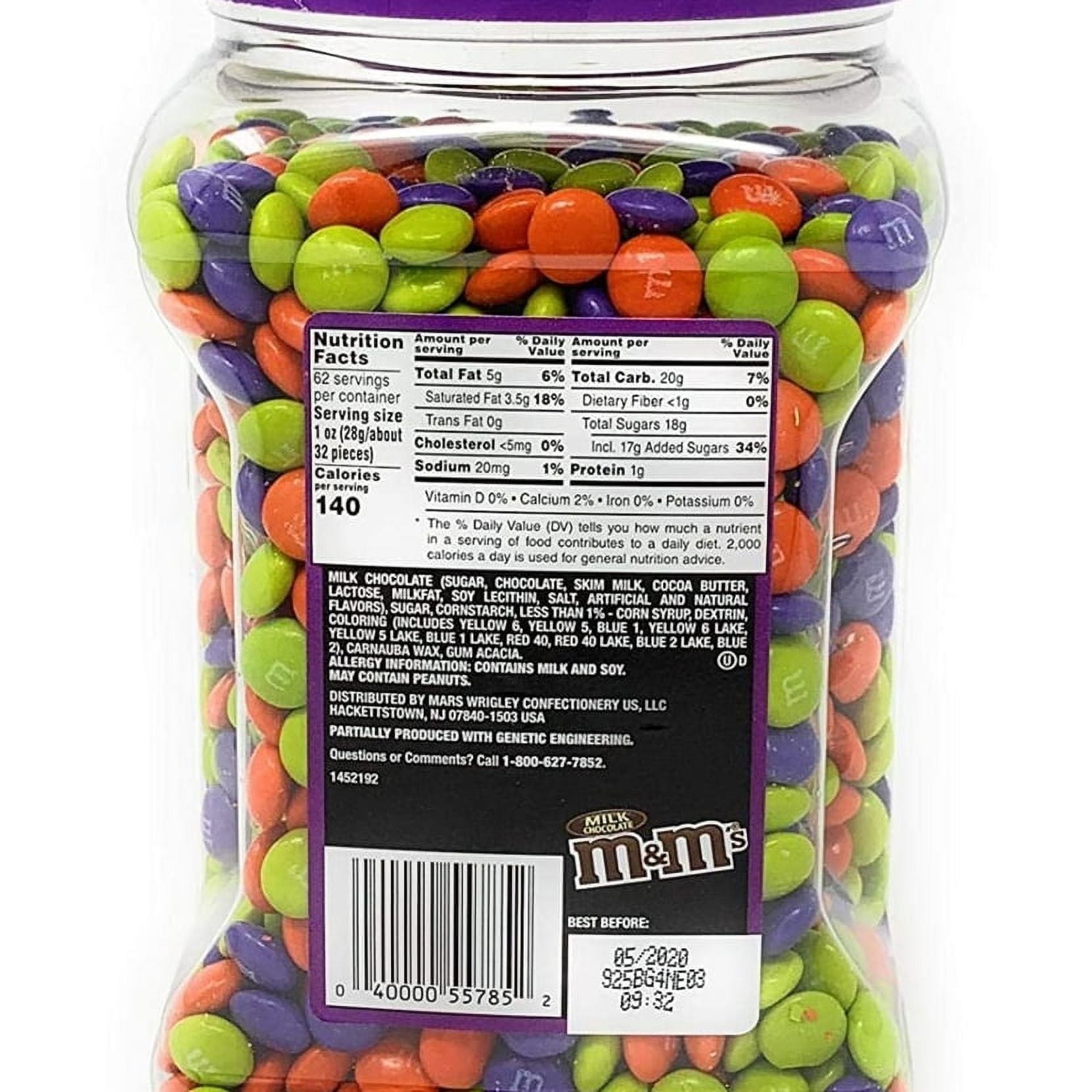 M&M'S Ghoul's Mix Bulk Peanut Chocolate Halloween Candy Jar, 62 oz