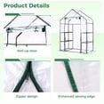 thumbnail image 4 of Cubierta de repuesto para invernadero con puerta enrollable con cremallera, 28,7 x 56,3 x 76,8 pulgadas, cubierta de invernadero de PVC para jardinería, plantas, protección contra heladas, a prueba de, 4 of 6