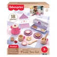 thumbnail image 7 of Fisher-Price Wooden Picnic Tea Set for Kids with Blanket, Wood Cups & Saucers, 18 Pieces, 7 of 7