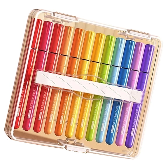 Jesscasday 12/24 Colors Acrylic Markers with Soft Tip Colouring Pen Acrylic Pen Drawing Pen