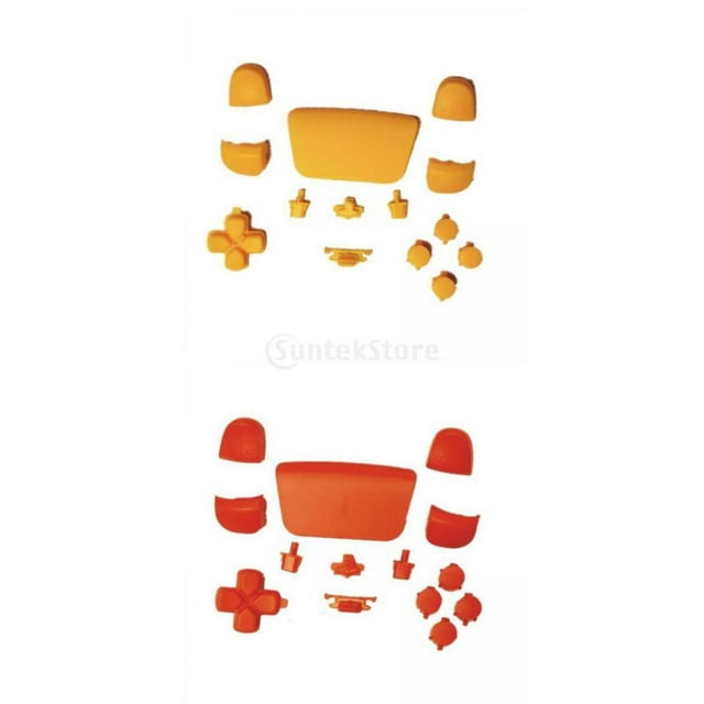 Kit de Botones Premium de 28 Piezas, Accesorios Antideslizantes Duraderos para Amarillo Naranja perfke Kits de botones del controlador