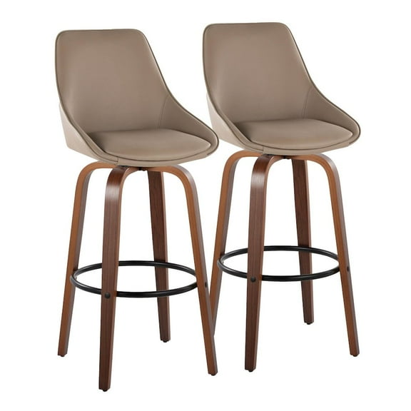 LumiSource Diana 30" Fixed-Height Barstool - Set of 2