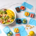thumbnail image 5 of Cook with Color Dual Compartment Mini Snack Box with Lids, BPA-Free, 30-Pack, Blue, 5 of 5