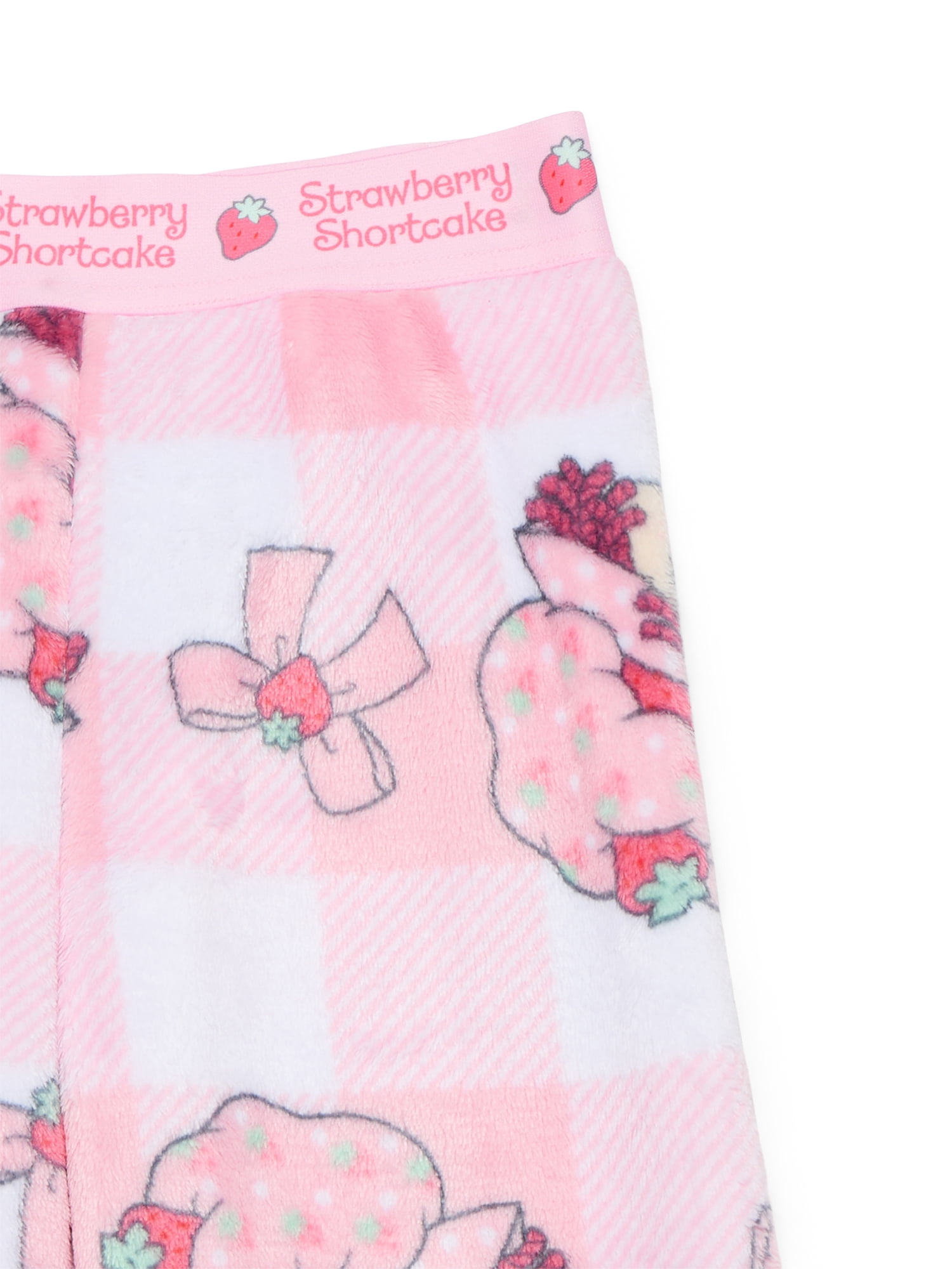 Strawberry Shortcake Little and Big Girls Plush Pajama Pants, Sizes 4-16