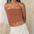 thumbnail image 4 of Lutiedan Tube Tops for Women Strapless Sleeveless Basic Crop Tops Backless Going Out 2026 Y2k Spring Outfits Slim Fit Summer Bandeau Clothes, 4 of 9