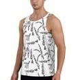 thumbnail image 2 of Uemuo Lavender Flowers Pattern Men's Muscle Shirts Sleeveless Dry Fit Gym Workout Tank Top Lightweight Sports Tank Top Beach Tank Top, Loose-fit Sleeveless Shirt-4X-Large, 2 of 7