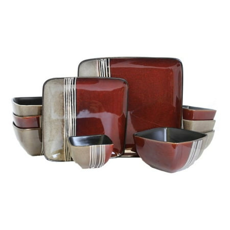 

Elama 16-Piece Stoneware Dinnerware Set Downtown Loft