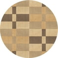 thumbnail image 1 of Ahgly Tapis Rond Lavable en Machine Intérieur Transitionnel Brun Cuivré, 5 Pieds Rond, 1 of 7