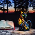 thumbnail image 5 of HHBEAUTY Cat Lamp, Cat Lamp Stained Glass,Retro Cats Stained Resin Tabletop Night Light,3D Cute Pet Led Table Light Bedside Lamps with Warm Ambient Glow, Home Room Decor Gifts, 5 of 9