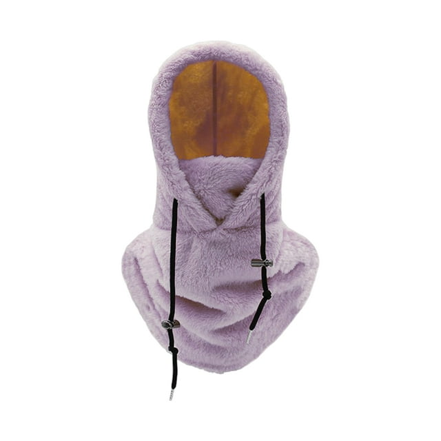 QualitChoice Stay Warm And Adjustable Scarf Hat For Winter Cycling Breathability And Comfort. Very violet