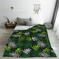 thumbnail image 5 of Pofeuu Tropical Leaves1 Print Ultra-Soft Micro Fleece Blanket,for Bed Or Sofa,All Season Throw Blankets Flannel Blanket-50"x40", 5 of 7