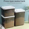 thumbnail image 4 of Food Sealed Storage Box Plastic Grain Jar with Storage Box Milk Powder Lid Snacks Milk Powder Airtight Container, 1000ml, Brown, 4 of 7