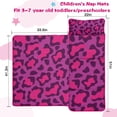 thumbnail image 5 of Pink and Black Of Leopard Print Toddler Nap Mats for Kids Preschool,Sleeping Mat Bag or Kids,Toddler Sleeping Bag,Toddler Nap Mat or Daycare, 5 of 6