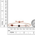 thumbnail image 3 of Gem Stone King 1.62 Ct Oval Red Garnet Black Onyx 18K Rose Gold Plated Silver Bracelet for Women, 3 of 3