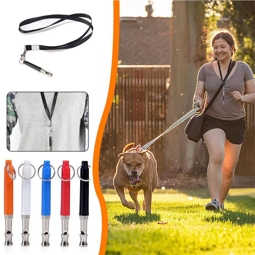 HAVELOR Adjustable Frequency Dog Whistle, 3.15 inch, Stops Barking & Trains Commands, Ideal for Puppy Obedience and Hunting Dog Training(blue with rope,onesize)