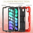 thumbnail image 5 of FJLBDE Case for iPad Mini 7 A17 Pro 2024/Mini 6 2021 8.3 Inch 7th/6th Gen, Rugged Shockproof Tablet Cases Cover with Kickstand Shoulder Strap, Red, 5 of 7