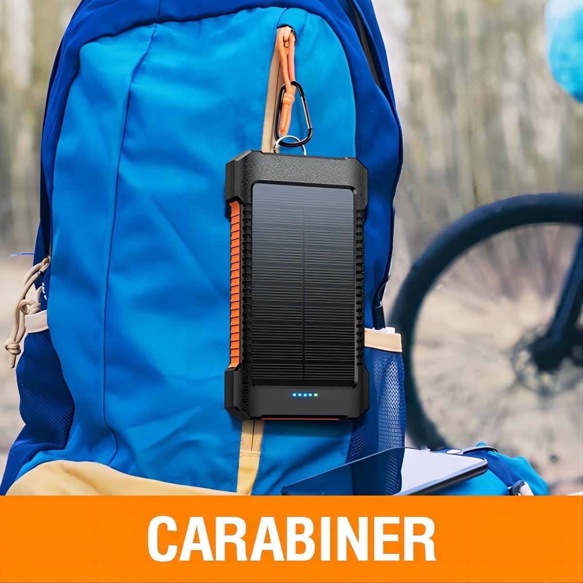 JIUMESS 26800mAh Solar Power Bank, USB Portable Solar Charger Compatible for iPhone, Android Phone