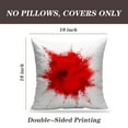 thumbnail image 2 of LALILO Throw Pillow Covers Red Powder Explosion White Powder Red Color Cushion Cover 18" x 18", 2 Pack, 2 of 6