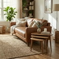 thumbnail image 2 of Ultimate Premium Products Solid Nesting Table Set of 3- Walnut Mid Century Pebble Tables with Tapered Legs – Wooden Home Furniture in a Retro Style, 2 of 8