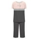 thumbnail image 5 of Sexy Pijama Conjunto para las Mujeres, Cuello Redondo Blusa de Manga Corta Y Pantalones, Traje de Moda Casual, 5 of 9