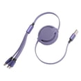 thumbnail image 5 of Cable de carga USB 3 en 1 Cable de carga rápida retráctil múltiple para IOS/Tipo C/Micro puertoPúrpura, 5 of 5