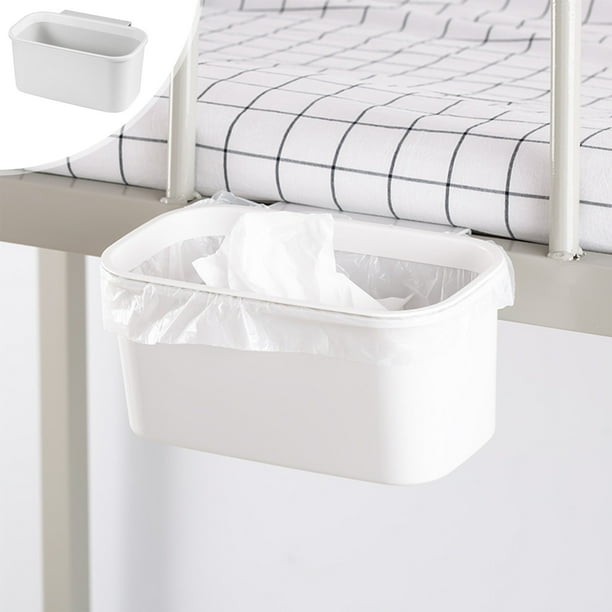 Cubo de basura colgante, contenedor de almacenamiento de pared para dormitorio, paquete de 1 para litera superior, organizador que ahorra espacio para dormitorios universitarios y