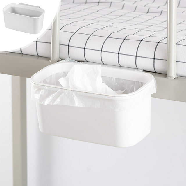 Dvkptbk Kitchen Trash Can Student Dormitory Can Hang Type Rubbish Bin Dormitory Bedside Wall-Mounted without Cover Storage Box Upper Bunk Hanging Home Essentials