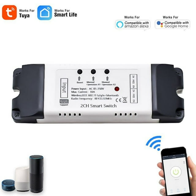Module Wifi pour Appareil Maison, Interrupteur Intelligent Wifi pour Tuya, Ouvre-Garbar, Contrôleur, Télécommande Ouverte, Maison Intelligente Ac 85-250V